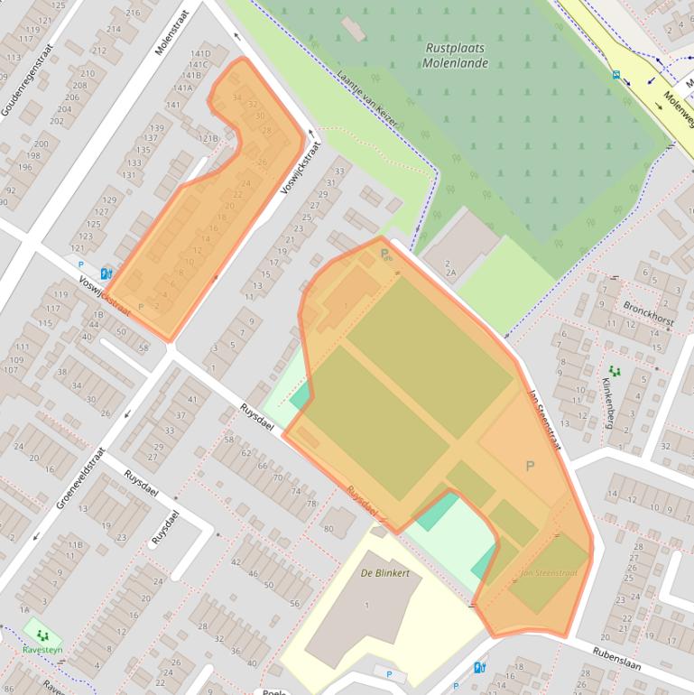 Kaart van postcodegebied 2681PW.