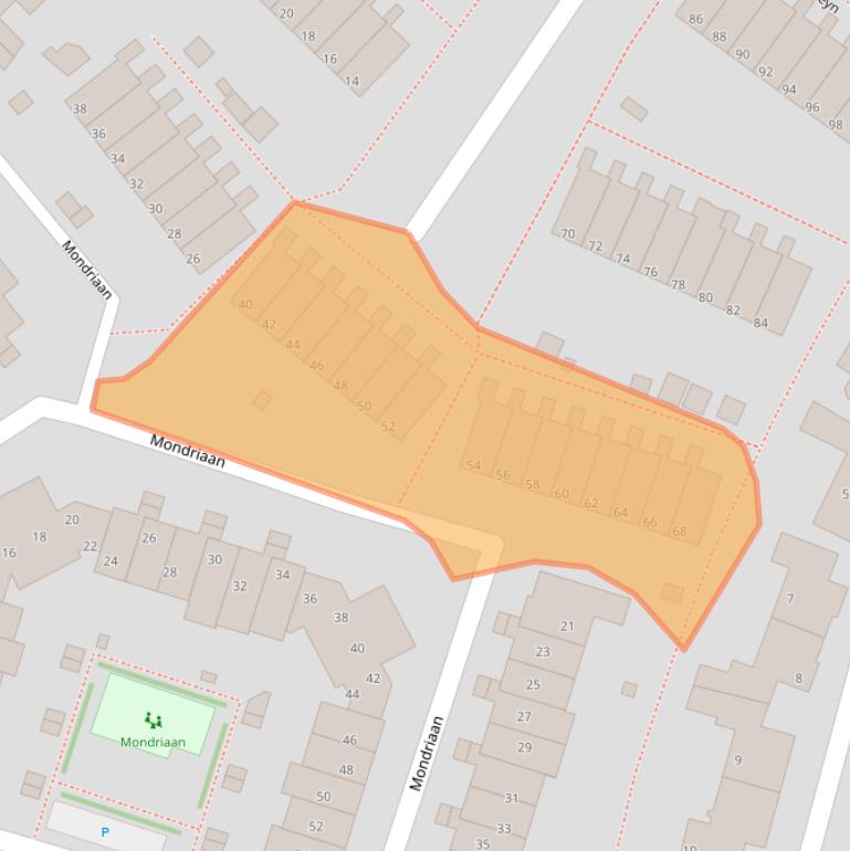 Kaart van postcodegebied 2681RB.