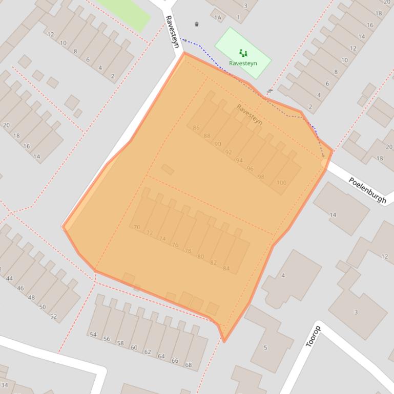 Kaart van postcodegebied 2681RC.