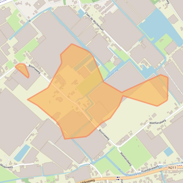 Kaart van postcodegebied 2681RH.