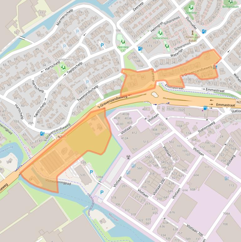 Kaart van postcodegebied 2681RJ.