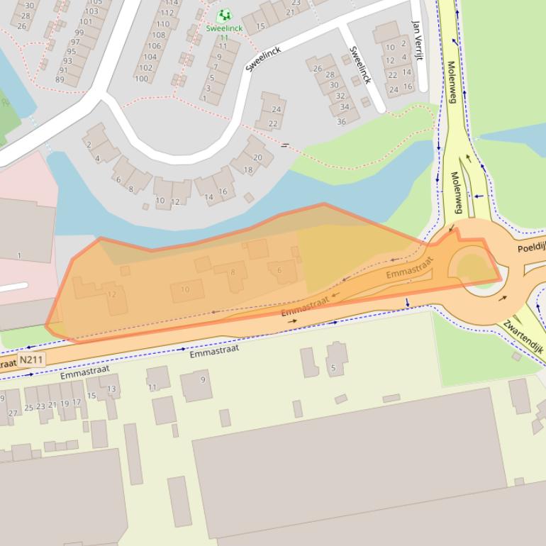 Kaart van postcodegebied 2681RN.