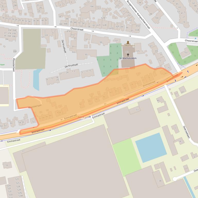 Kaart van postcodegebied 2681RP.