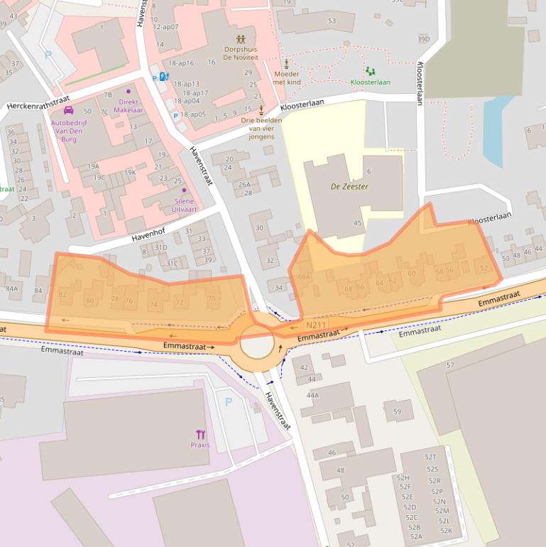 Kaart van postcodegebied 2681RR.