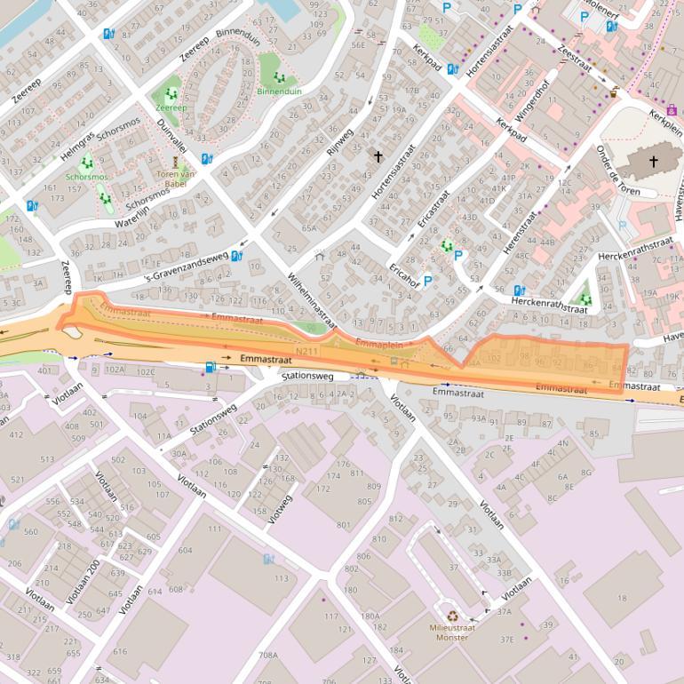 Kaart van postcodegebied 2681RS.