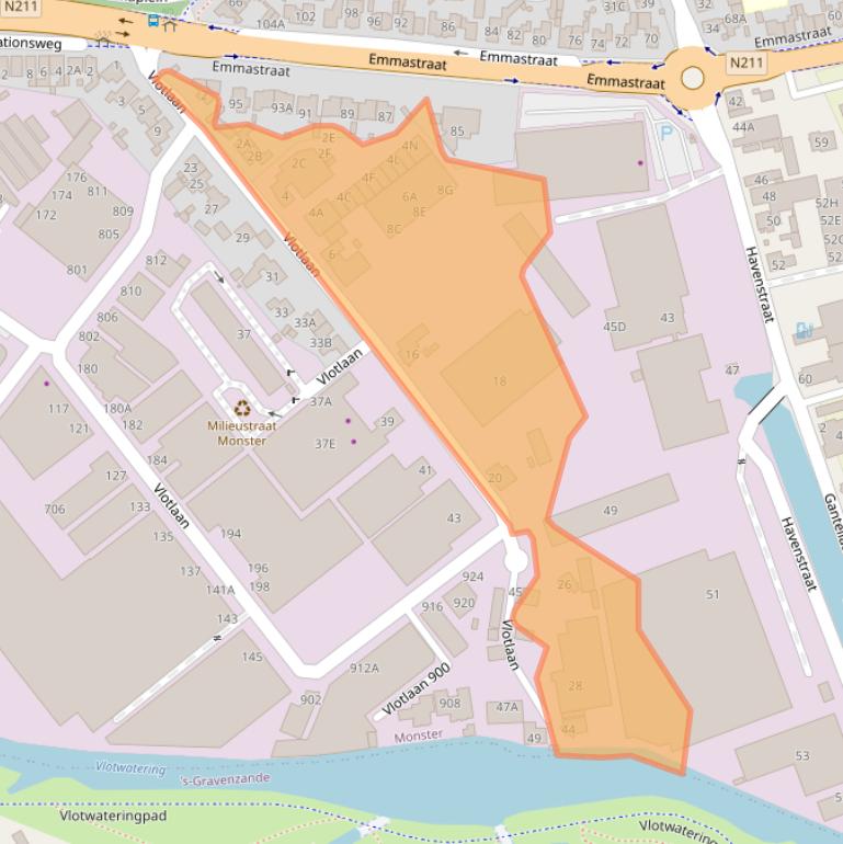 Kaart van postcodegebied 2681RX.