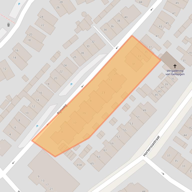 Kaart van postcodegebied 2681SB.