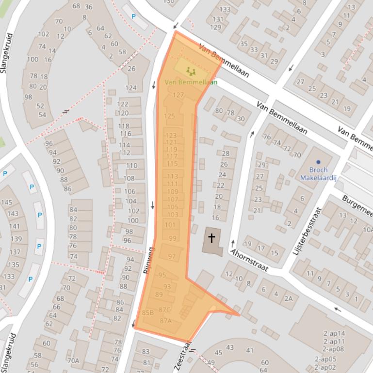 Kaart van postcodegebied 2681SE.