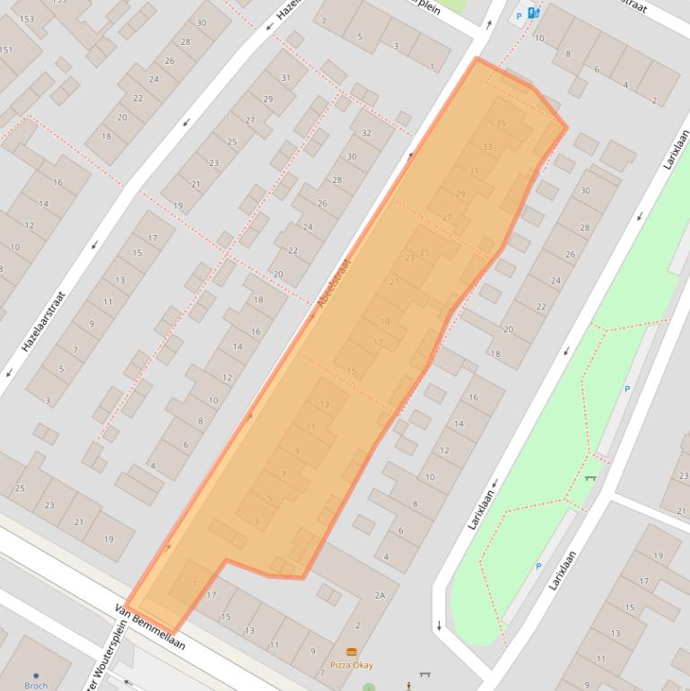 Kaart van postcodegebied 2681TA.