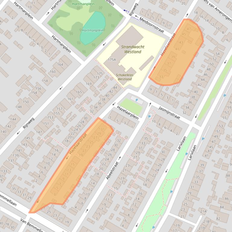 Kaart van postcodegebied 2681TC.