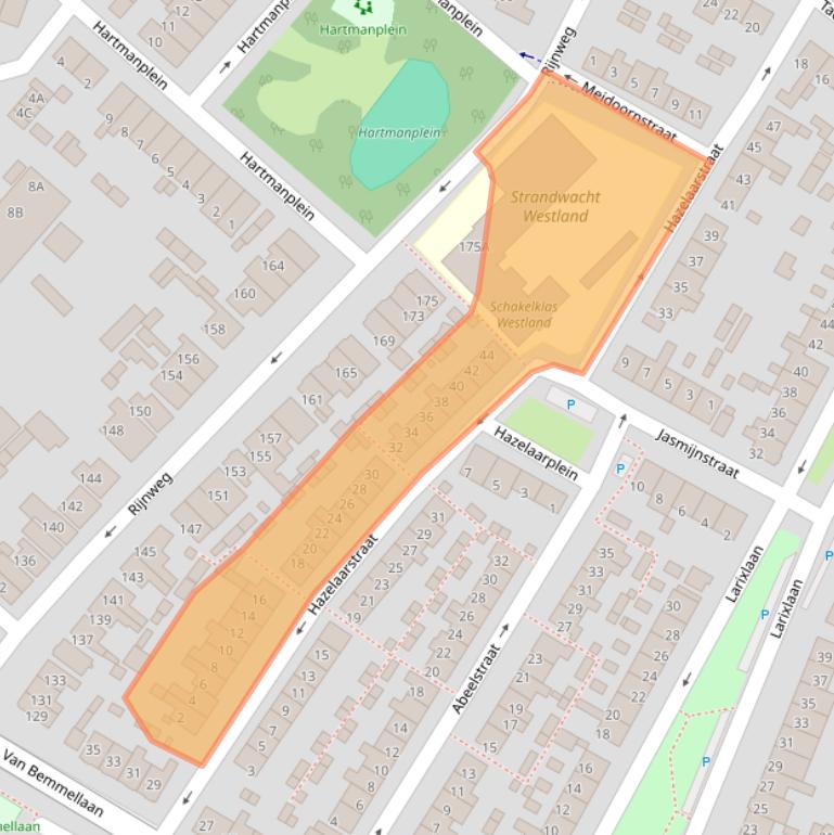 Kaart van postcodegebied 2681TD.