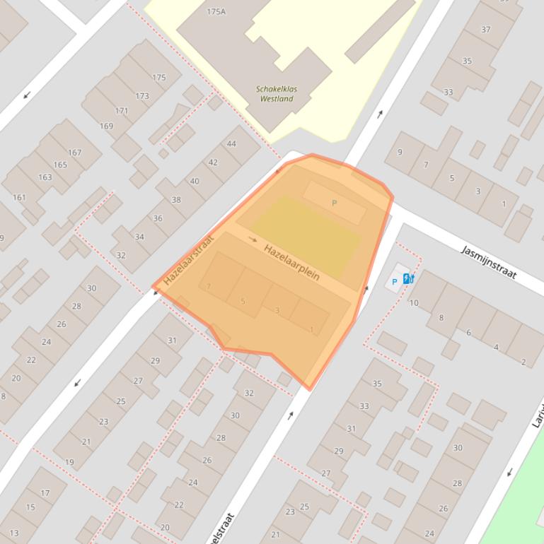 Kaart van postcodegebied 2681TE.