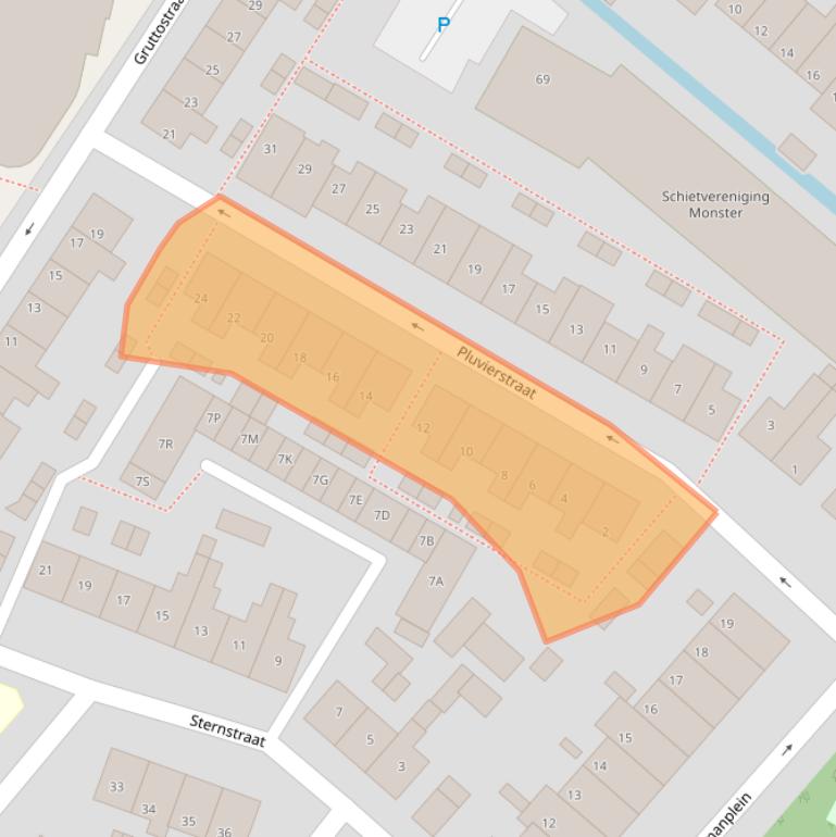 Kaart van postcodegebied 2681TM.