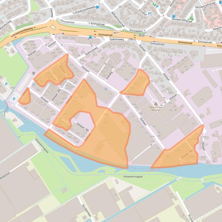 Kaart van postcodegebied 2681TX.