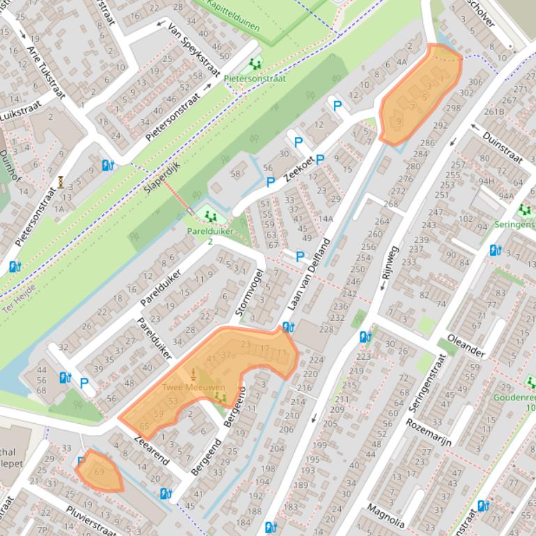 Kaart van postcodegebied 2681VC.