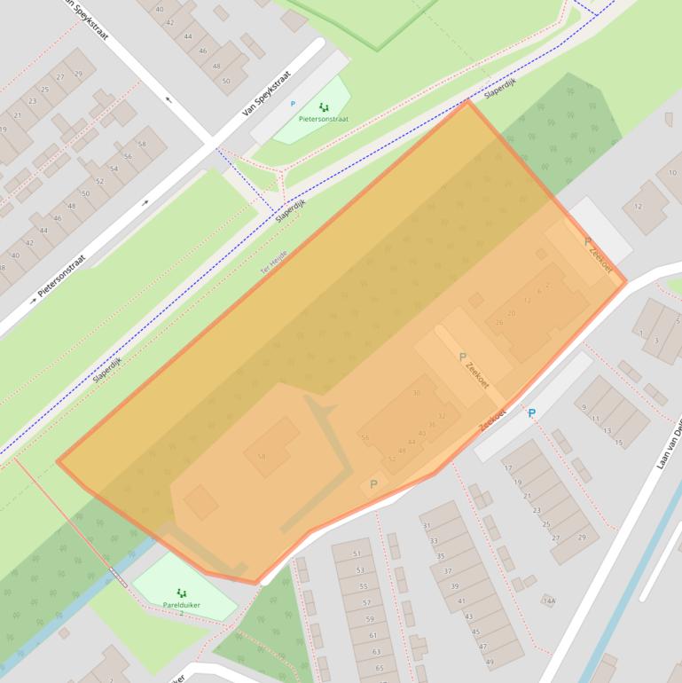 Kaart van postcodegebied 2681VD.