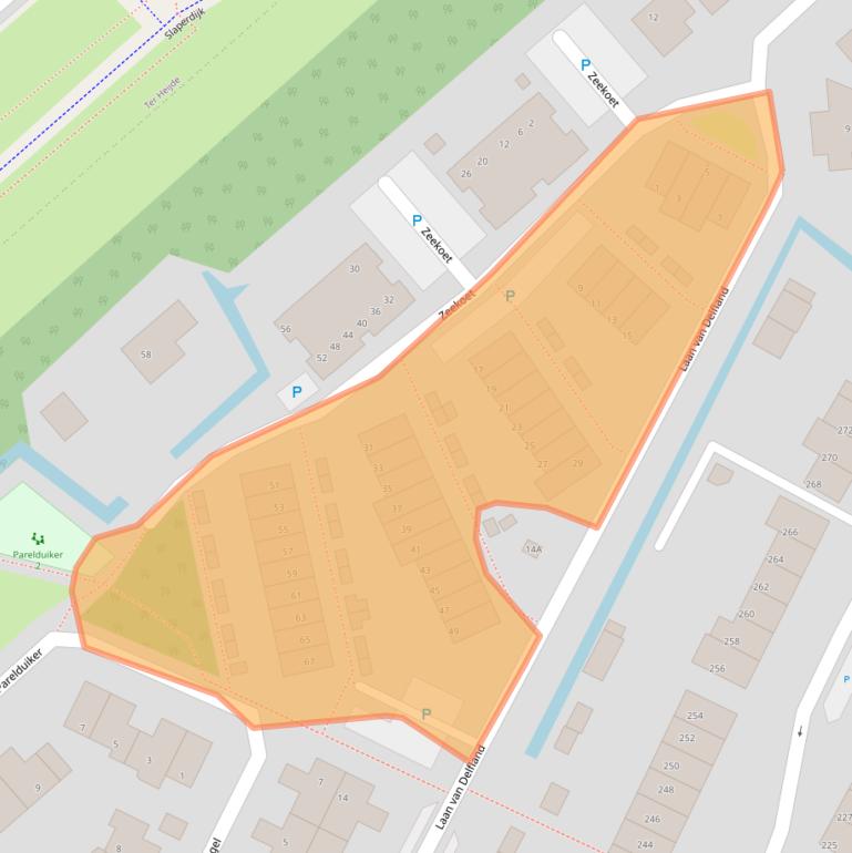 Kaart van postcodegebied 2681VE.