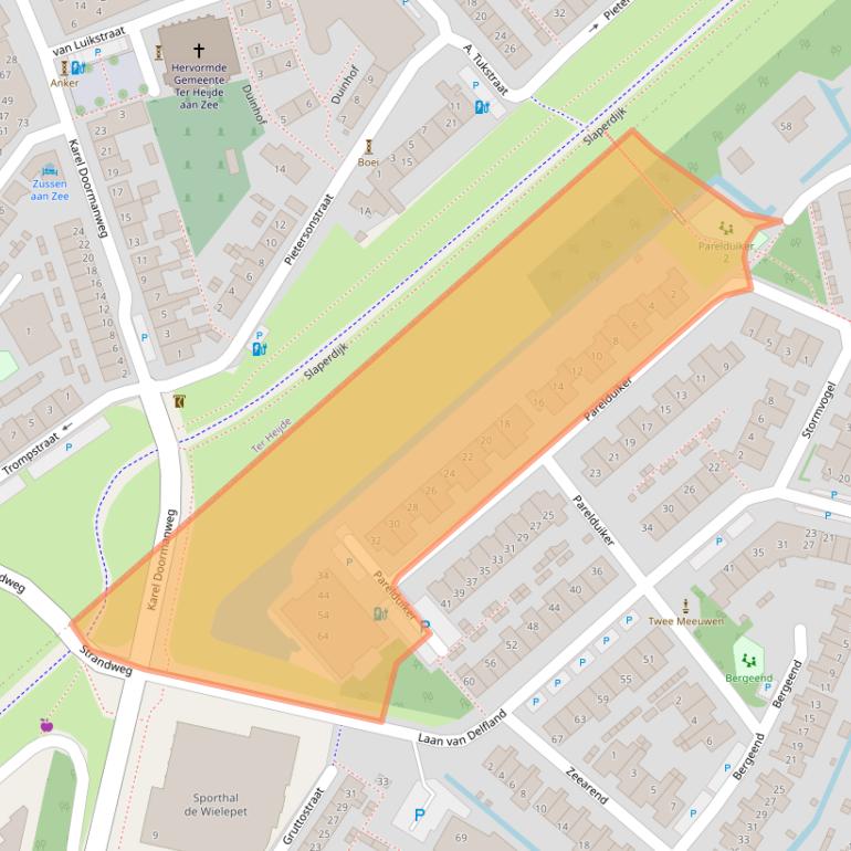 Kaart van postcodegebied 2681VH.