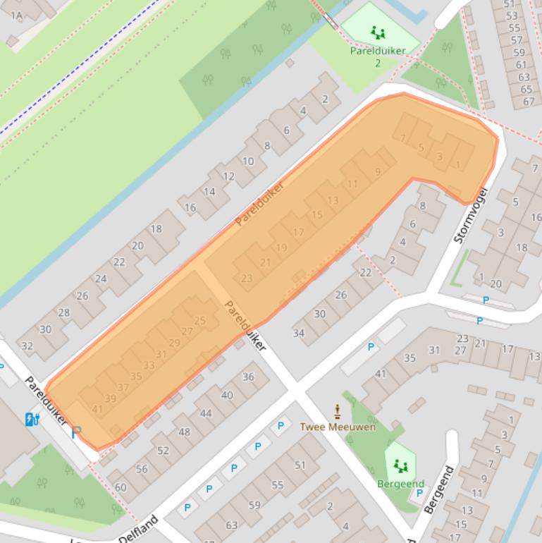 Kaart van postcodegebied 2681VJ.