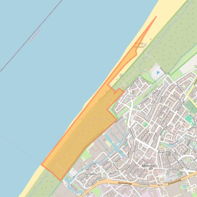 Kaart van postcodegebied 2681VT.