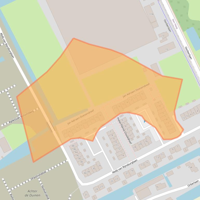 Kaart van postcodegebied 2681WX.