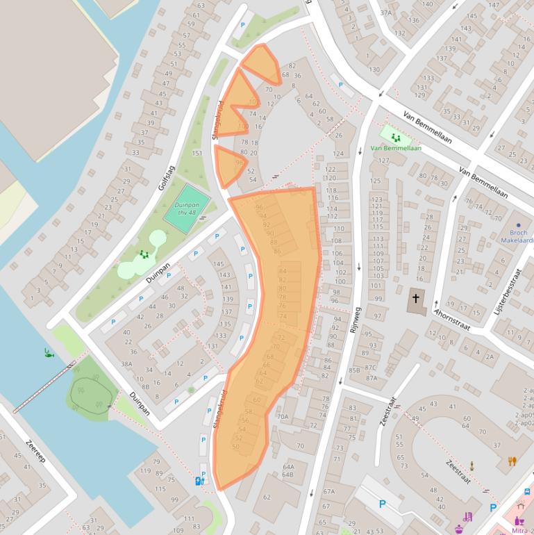 Kaart van postcodegebied 2681XT.
