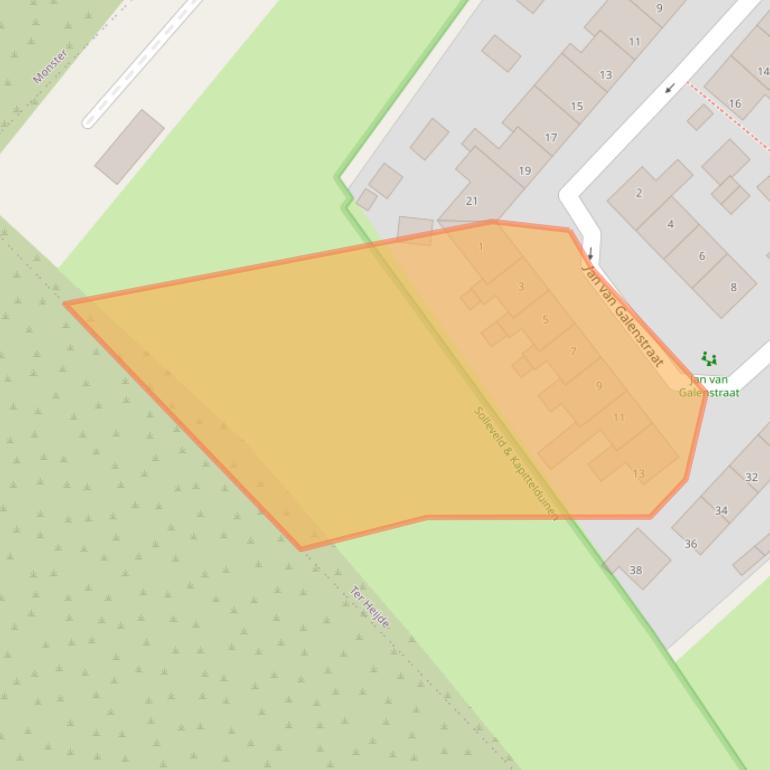 Kaart van postcodegebied 2684VX.