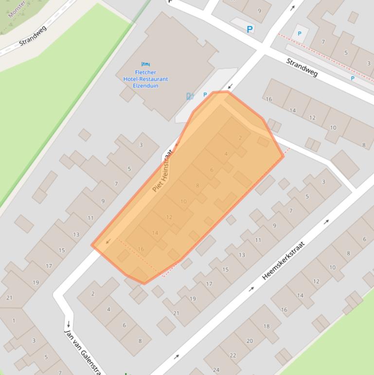 Kaart van postcodegebied 2684XB.