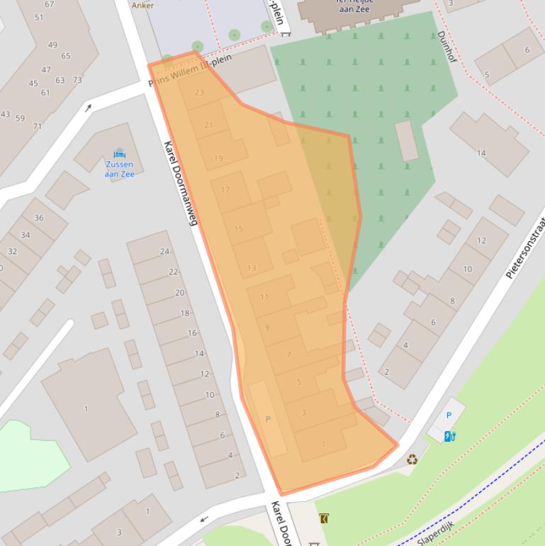 Kaart van postcodegebied 2684XG.