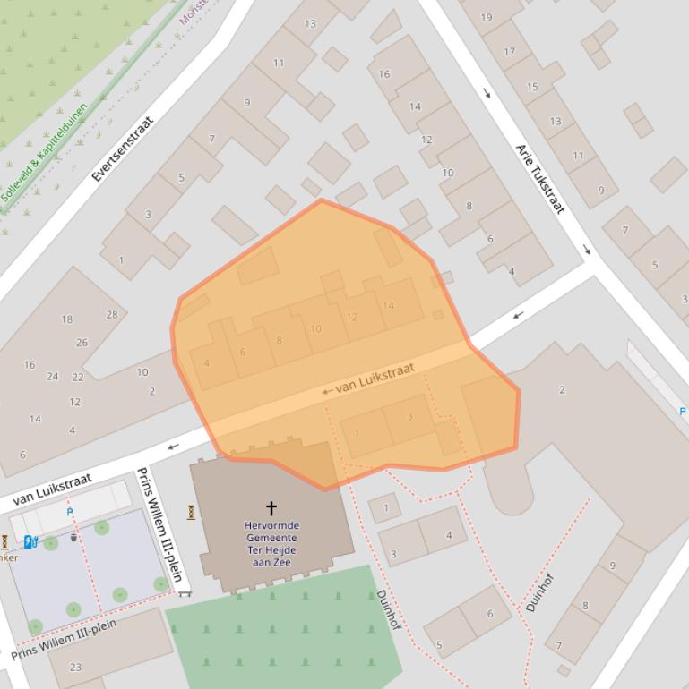 Kaart van postcodegebied 2684XK.