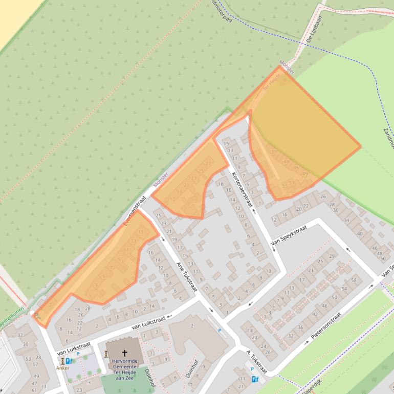 Kaart van postcodegebied 2684XN.