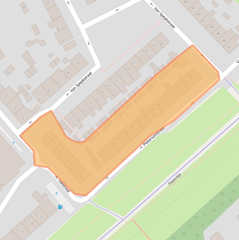 Kaart van postcodegebied 2684XS.