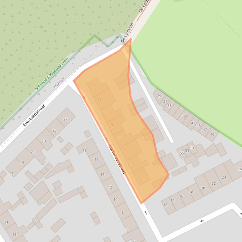 Kaart van postcodegebied 2684XT.
