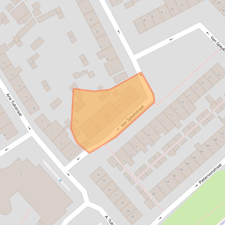 Kaart van postcodegebied 2684XX.