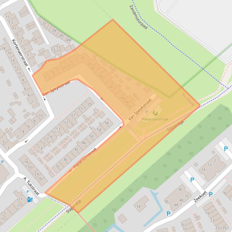 Kaart van postcodegebied 2684XZ.