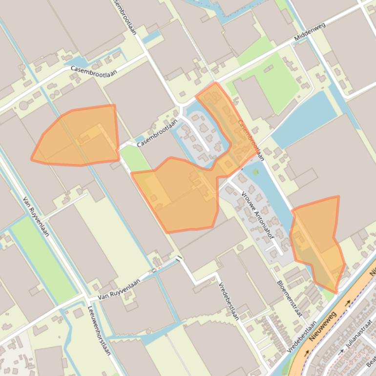 Kaart van postcodegebied 2685AA.