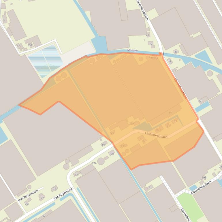 Kaart van postcodegebied 2685AB.