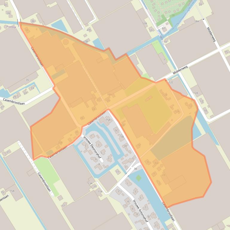 Kaart van postcodegebied 2685AC.