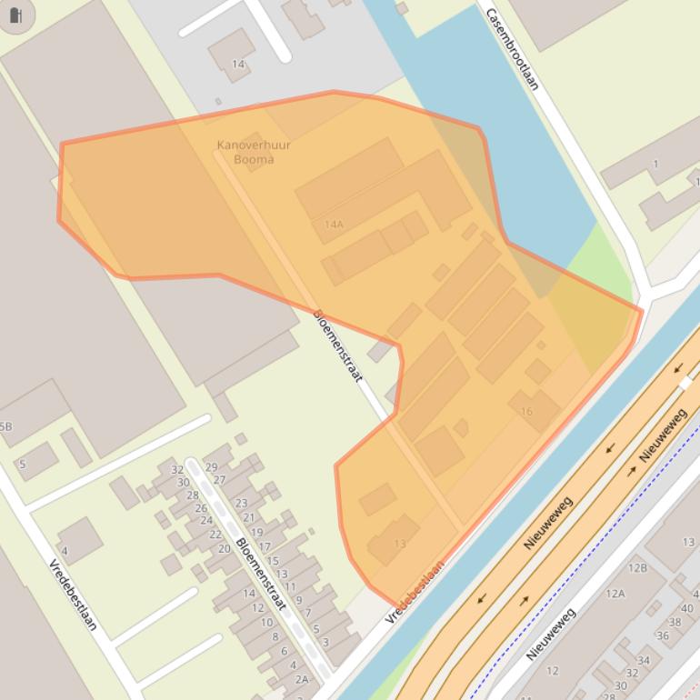 Kaart van postcodegebied 2685AK.