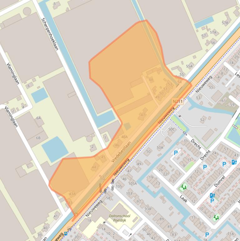 Kaart van postcodegebied 2685AM.