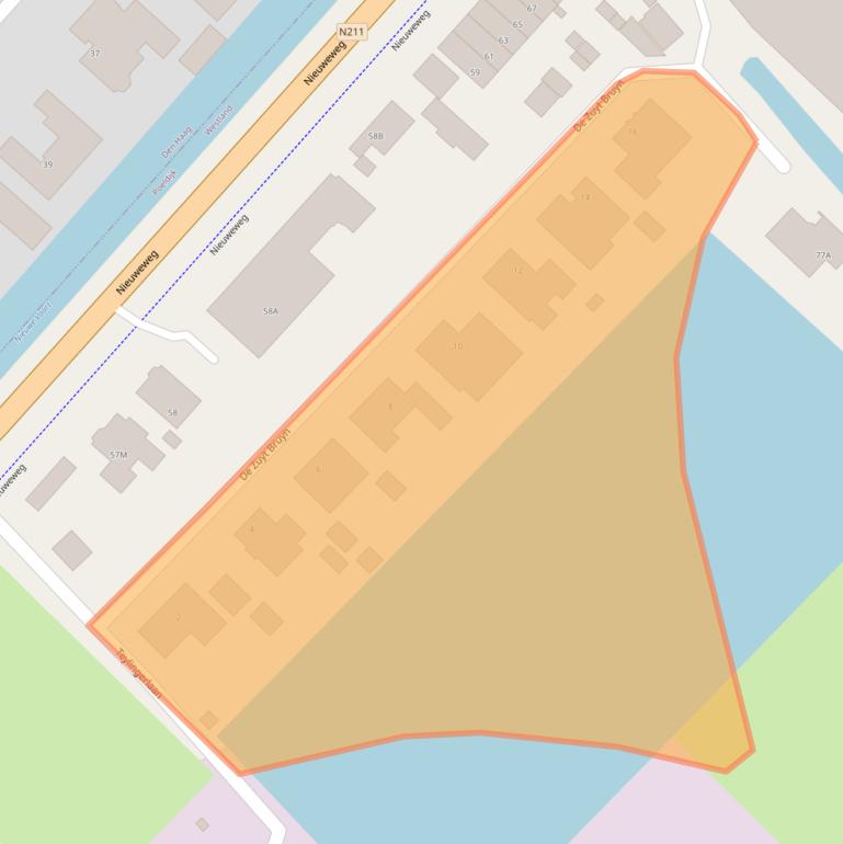 Kaart van postcodegebied 2685AX.