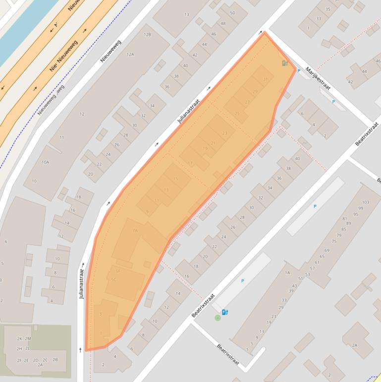 Kaart van postcodegebied 2685BA.