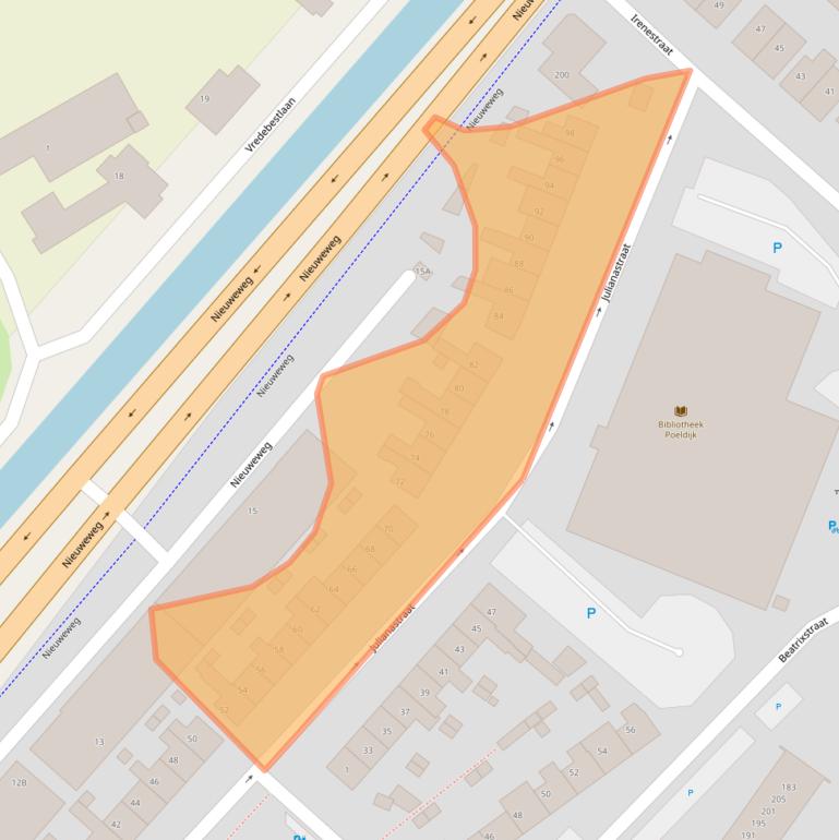 Kaart van postcodegebied 2685BD.