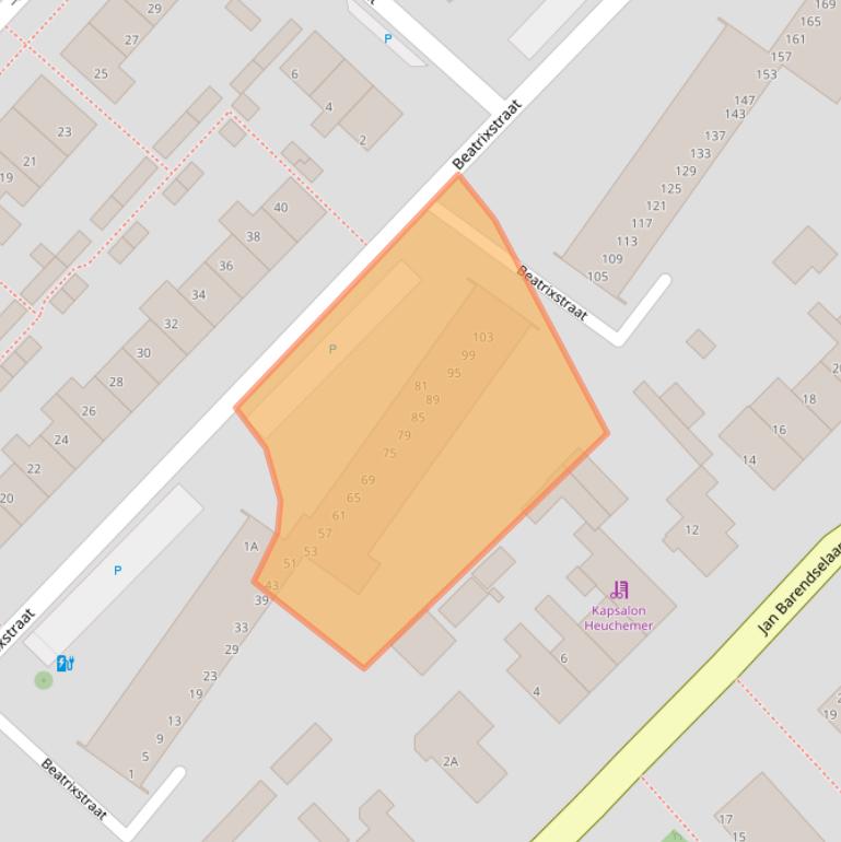 Kaart van postcodegebied 2685BH.