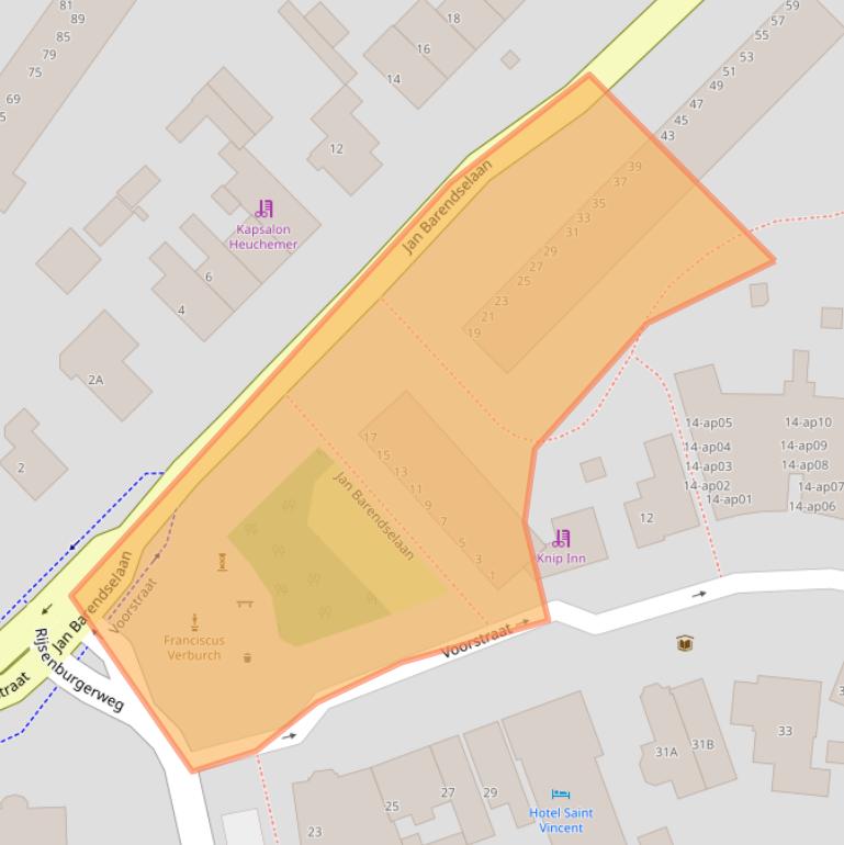 Kaart van postcodegebied 2685BN.