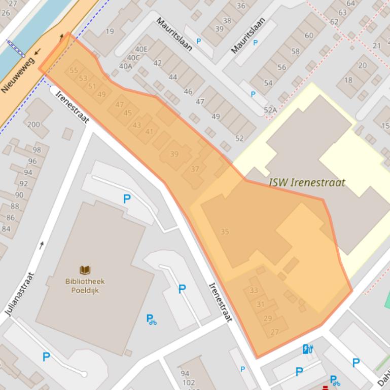 Kaart van postcodegebied 2685CA.