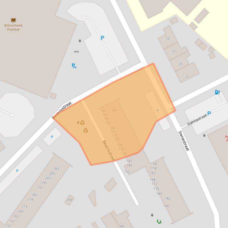 Kaart van postcodegebied 2685CD.