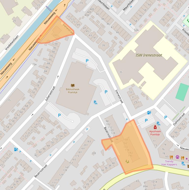 Kaart van postcodegebied 2685CE.