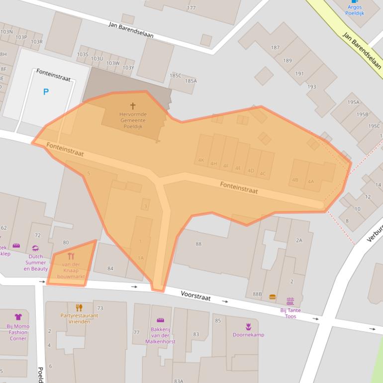 Kaart van postcodegebied 2685CG.