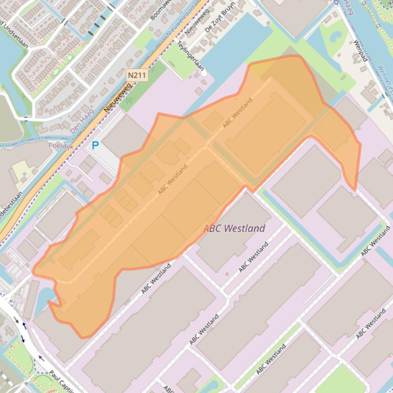 Kaart van postcodegebied 2685DC.